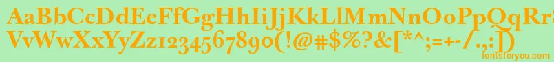 JbaskervilleBold Font – Orange Fonts on Green Background