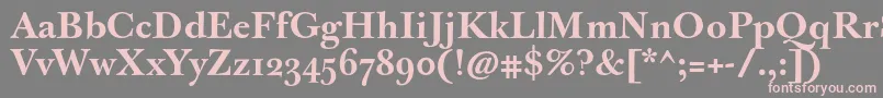 JbaskervilleBold Font – Pink Fonts on Gray Background