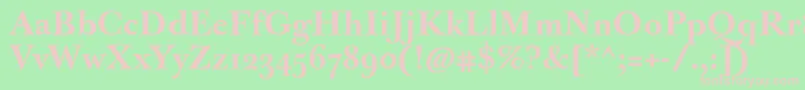 JbaskervilleBold Font – Pink Fonts on Green Background