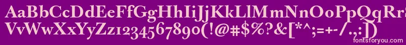 JbaskervilleBold Font – Pink Fonts on Purple Background