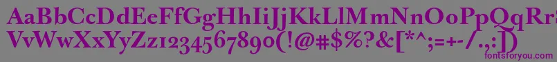 JbaskervilleBold Font – Purple Fonts on Gray Background