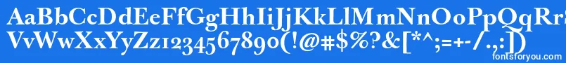 JbaskervilleBold Font – White Fonts on Blue Background