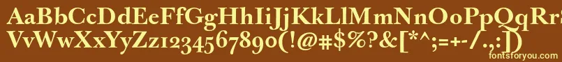 JbaskervilleBold Font – Yellow Fonts on Brown Background