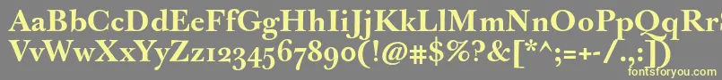 JbaskervilleBold Font – Yellow Fonts on Gray Background