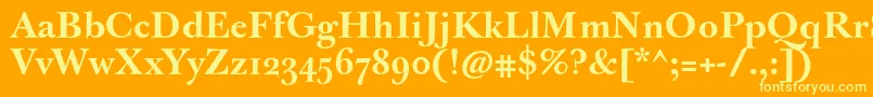 JbaskervilleBold Font – Yellow Fonts on Orange Background