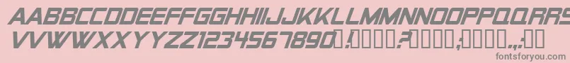 Alien Encounters Solid Italic Font – Gray Fonts on Pink Background