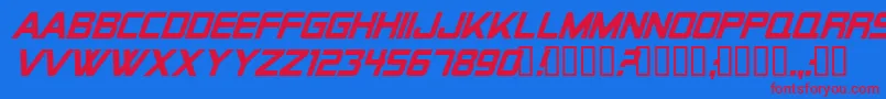 More about Alien Encounters Solid Italic Font Alien Encounters Solid Italic Font – Red Fonts on Blue Background