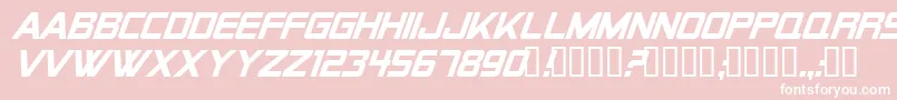 Alien Encounters Solid Italic Font – White Fonts on Pink Background