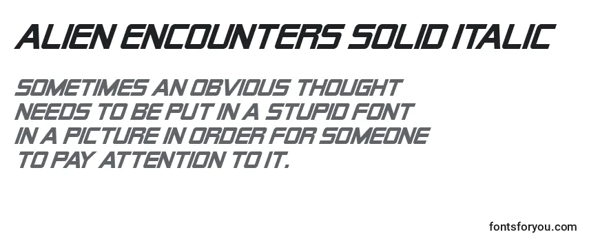 Шрифт Alien Encounters Solid Italic