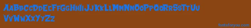 ALIEN INVASION DEMO Font – Blue Fonts on Brown Background