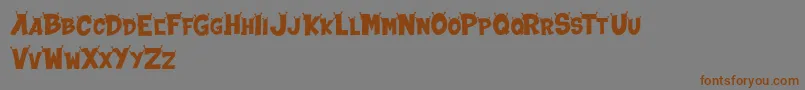 ALIEN INVASION DEMO Font – Brown Fonts on Gray Background