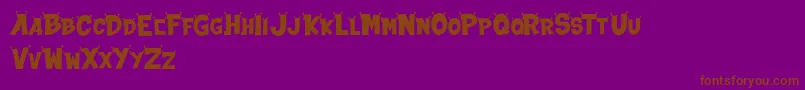 ALIEN INVASION DEMO Font – Brown Fonts on Purple Background
