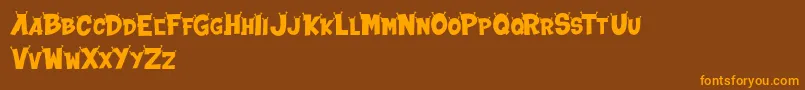 ALIEN INVASION DEMO Font – Orange Fonts on Brown Background