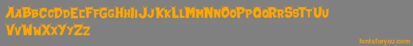 ALIEN INVASION DEMO Font – Orange Fonts on Gray Background