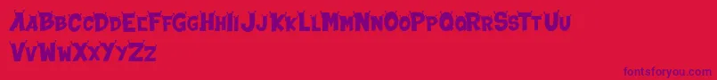 ALIEN INVASION DEMO Font – Purple Fonts on Red Background