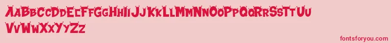 ALIEN INVASION DEMO Font – Red Fonts on Pink Background