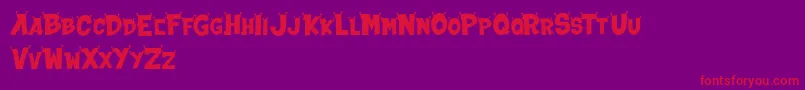 ALIEN INVASION DEMO Font – Red Fonts on Purple Background