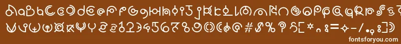 フォントAlien lines 1 9 – 茶色の背景に白い文字