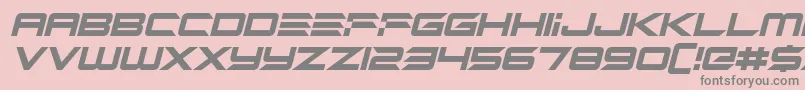 Alien Mine Italic Font – Gray Fonts on Pink Background