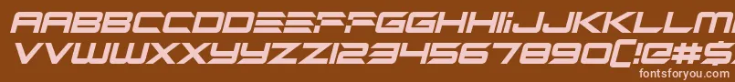 fuente Alien Mine Italic – Fuentes Rosadas Sobre Fondo Marrón