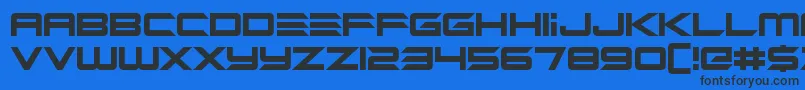 Alien Mine Font – Black Fonts on Blue Background