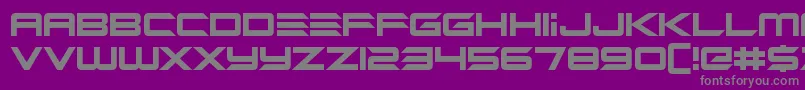 Alien Mine Font – Gray Fonts on Purple Background