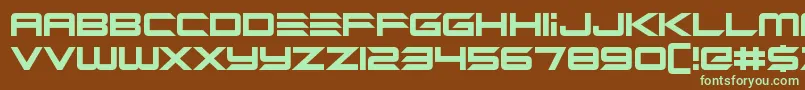 Alien Mine-fontti – vihreät fontit ruskealla taustalla
