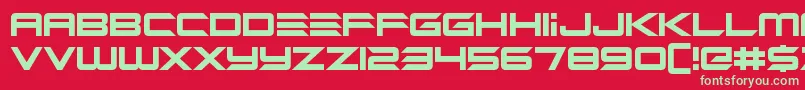 More about Alien Mine Font Alien Mine Font – Green Fonts on Red Background