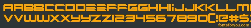 Alien Mine Font – Orange Fonts on Black Background