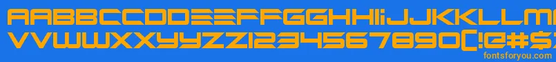 Police Alien Mine – polices orange sur fond bleu