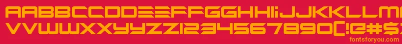 Alien Mine Font – Orange Fonts on Red Background