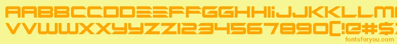 Alien Mine Font – Orange Fonts on Yellow Background