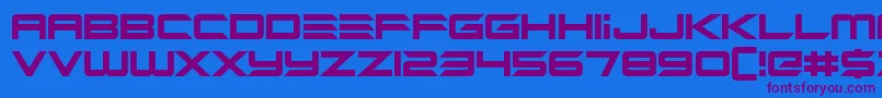 Alien Mine Font – Purple Fonts on Blue Background