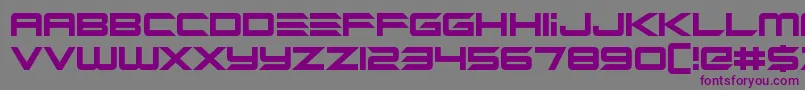 Alien Mine-fontti – violetit fontit harmaalla taustalla