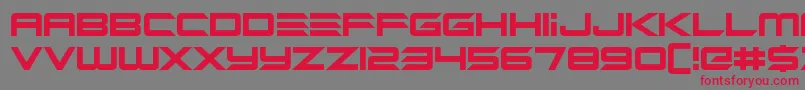 Alien Mine-fontti – punaiset fontit harmaalla taustalla