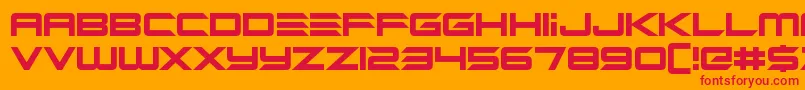 Alien Mine Font – Red Fonts on Orange Background
