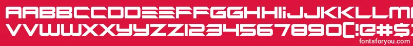 フォントAlien Mine – 赤い背景に白い文字