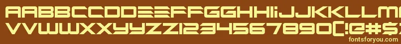 Alien Mine Font – Yellow Fonts on Brown Background