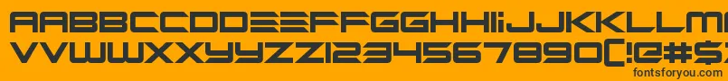 Alien Mine Font – Black Fonts on Orange Background