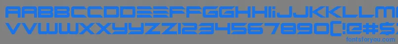 Alien Mine Font – Blue Fonts on Gray Background