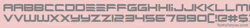 Alien Mine Font – Gray Fonts on Pink Background