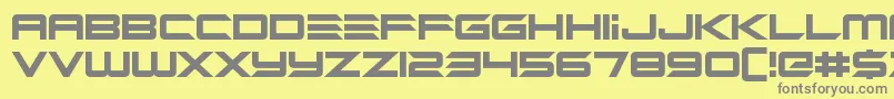 Alien Mine Font – Gray Fonts on Yellow Background