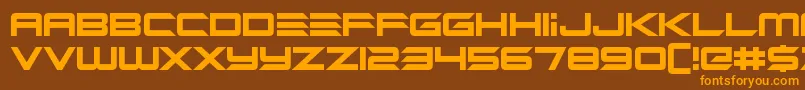 Alien Mine Font – Orange Fonts on Brown Background