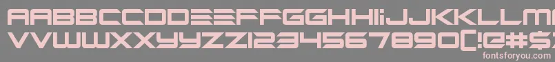 Alien Mine-Schriftart – Rosa Schriften auf grauem Hintergrund