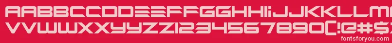 Fonte Alien Mine – fontes rosa em um fundo vermelho