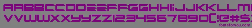 fuente Alien Mine – Fuentes Moradas Sobre Fondo Gris
