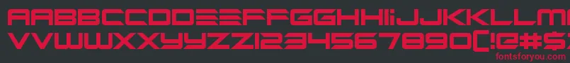 Alien Mine Font – Red Fonts on Black Background