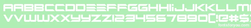 Alien Mine Font – White Fonts on Green Background