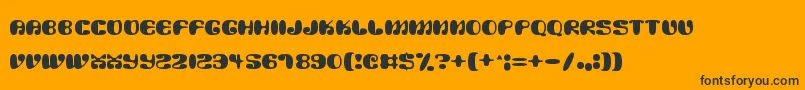 Alien Mushrooms Font – Black Fonts on Orange Background