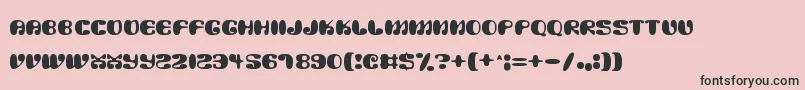 Alien Mushrooms Font – Black Fonts on Pink Background